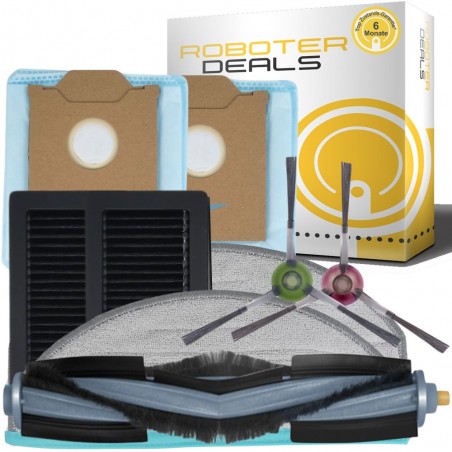 Zubehör Set, Ersatzteile Kit für Yeedi Cube (2x Seitenbürste, 2x Filter, 2x Pad, 1x Hauptbürste, 2x Beutel)