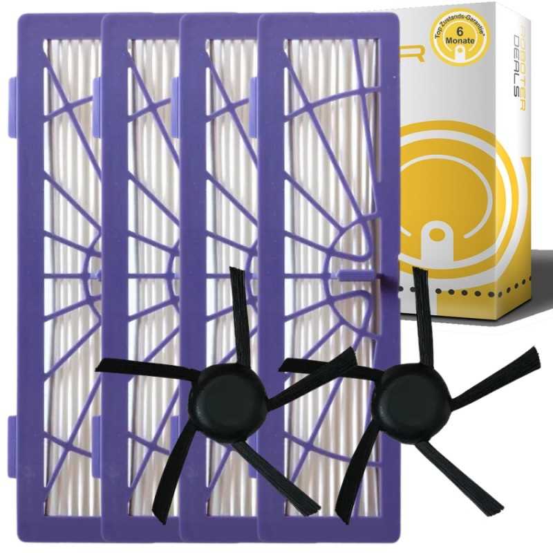 Zubehör Set, Ersatzteile Kit für Neato Botvac D Serie (2x Seitenbürsten, 4x Filter) Zubehör Set, Ersatzteile Kit für Neato Botvac D Serie (2x Seitenbürsten, 4x Filter)