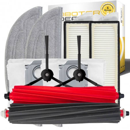Zubehör Set, Ersatzteile Kit für Roborock S8 MaxV Ultra (2x Seitenbürste, 2x Hauptbürste, 2x Filter, 2x Pad, 2x Beutel)
