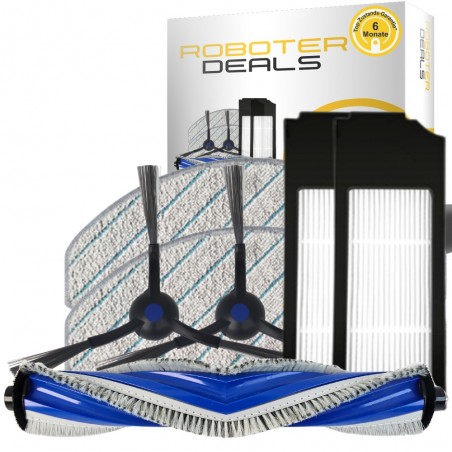 Zubehör Set, Ersatzteile Kit für Ecovacs Deebot N20, N20 Pro, N20 Pro Plus (2x Filter, 2x Seitenbürste, 2x Pad, 1x Hauptbürste)