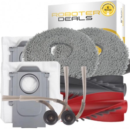 Zubehör Set, Ersatzteile Kit für Roborock Qrevo Curv S5X (1x Hauptbürste, 2x Filter, 2x Pad, 2x Seitenbürste, 2x Staubbeutel)