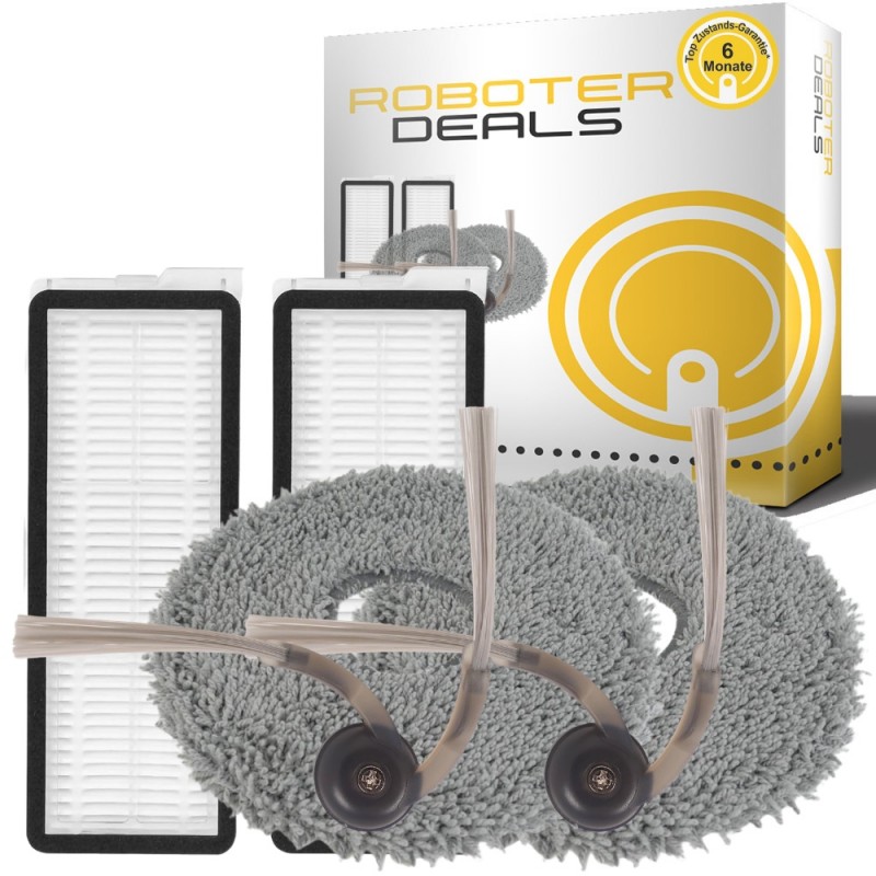 Zubehör Set, Ersatzteile Kit für Roborock Q Revo Curv (2x Filter, 2x Seitenbürste, 2x Pad) Zubehör Set, Ersatzteile Kit für Roborock Q Revo Curv (2x Filter, 2x Seitenbürste, 2x Pad)