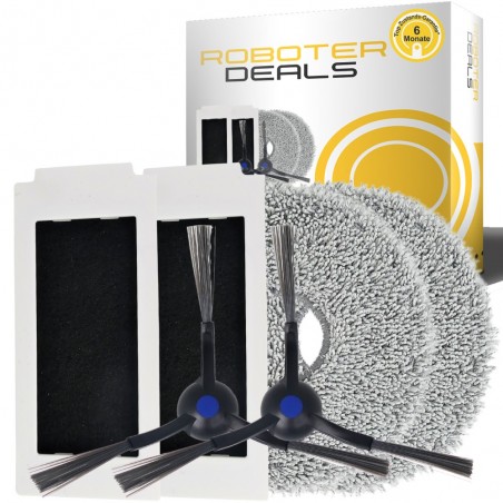 Zubehör Set, Ersatzteile Kit für Ecovacs Deebot T30 Pro OMNI (2x Filter, 2x Seitenbürste, 2x Pad)
