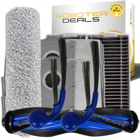 Zubehör Set, Ersatzteile für Ecovacs Deebot T80 Omni (2x Beutel, 2x Filter, 2x Seitenbürste, 2x Pad, 1x Hauptbürste)