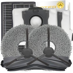 Zubehör Set, Ersatzteile für Dreame X30 Ultra (2x Seitenbürsten, 2x Pad, 2x Filter 1x Hauptbürste, 2x Staubbeutel)