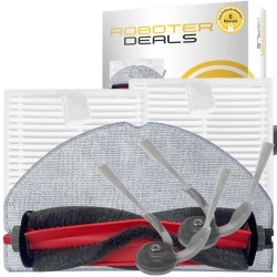 Zubehör Set, Ersatzteile Kit für Roborock Q7 M5, Q7 L5, Q7 L5 Plus (2x Filter, 2x Seitenbürste, 2x Pad, 1x Hauptbürste)