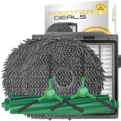 Zubehör Set, Ersatzteile Kit für iRobot Roomba 405 Combo, 505 Combo (1x Hauptbürste, 2x Filter, 2x Pad, 2x Seitenbürste)