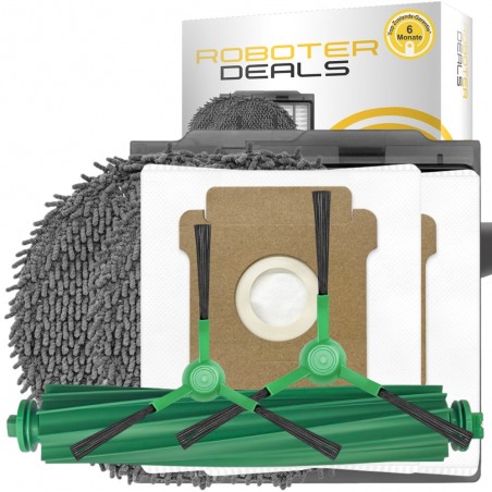 Zubehör Set, Ersatzteile für iRobot Roomba 405 Combo, 505 Combo (2x Beutel 1x Hauptbürste, 2x Filter, 2x Pad, 2x Seitenbürste)