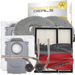 Zubehör Set, Ersatzteile Kit für Roborock Saros 10R (2x Filter, 1x Hauptbürste, 2x Pad, 2x Seitenbürste, 2x Staubbeutel)