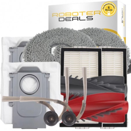 Zubehör Set, Ersatzteile Kit für Roborock Saros 10R (2x Filter, 1x Hauptbürste, 2x Pad, 2x Seitenbürste, 2x Staubbeutel)