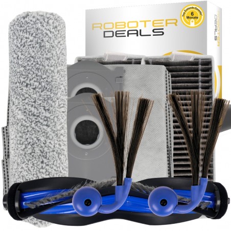 Zubehör Set, Ersatzteile Kit für Ecovacs Deebot X9 Pro Omni (2x Beutel, 2x Filter, 2x Seitenbürste, 2x Pad, 1x Hauptbürste)