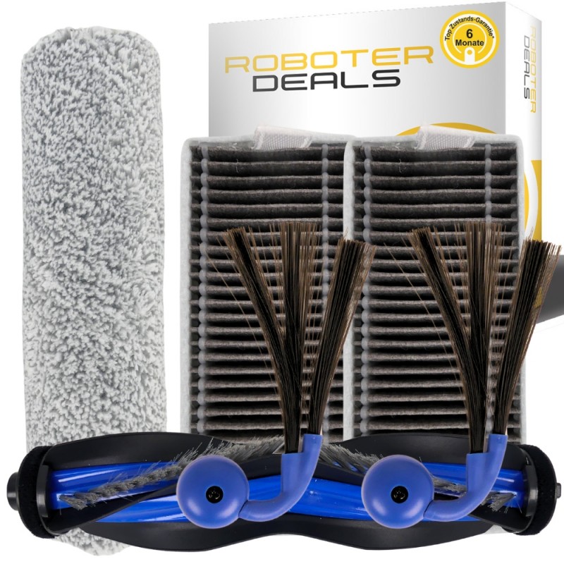 Zubehör Set für Ecovacs Deebot X9 Pro Omni (2x Filter, 2x Seitenbürste, 1x Wischbürste, 1x Hauptbürste) Zubehör Set für Ecovacs Deebot X9 Pro Omni (2x Filter, 2x Seitenbürste, 1x Wischbürste, 1x Hauptbürste)