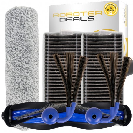 Zubehör Set für Ecovacs Deebot X9 Pro Omni (2x Filter, 2x Seitenbürste, 1x Wischbürste, 1x Hauptbürste)