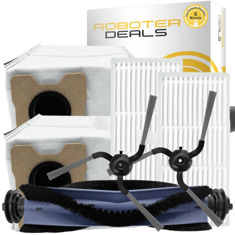 Zubehör Set, Ersatzteile Kit für Eufy Omni C10 (1x Hauptbürste, 2x Filter, 2x Seitenbürste, 2x Beutel)