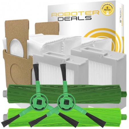 Zubehör Set für iRobot Roomba Max 705 Combo (2x Beutel 1x Hauptbürste, 2x Filter, 2x Seitenbürste)