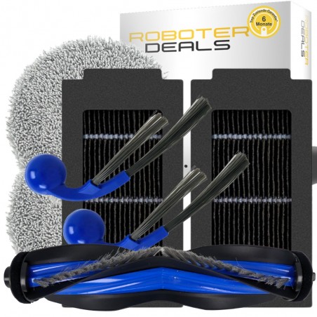Zubehör Set für Ecovacs Deebot T30C PRO Omni, T30C, T30C OMNI (2x Filter, 2x Seitenbürste, 2x Pad, 1x Hauptbürste)