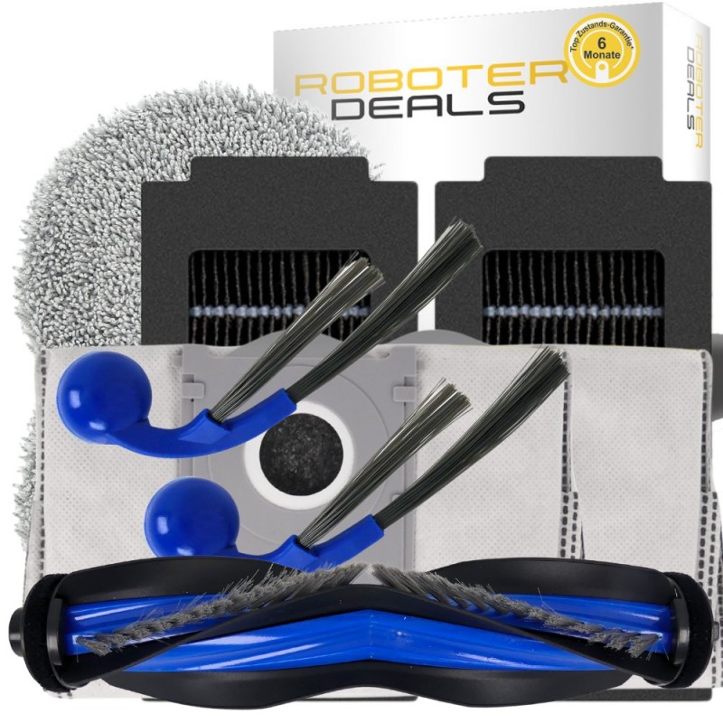 Zubehör Set, Ersatzteile Kit für Deebot T30C Pro Omni (2x Beutel, 2x Filter, 2x Seitenbürste, 2x Pad, 1x Hauptbürste)