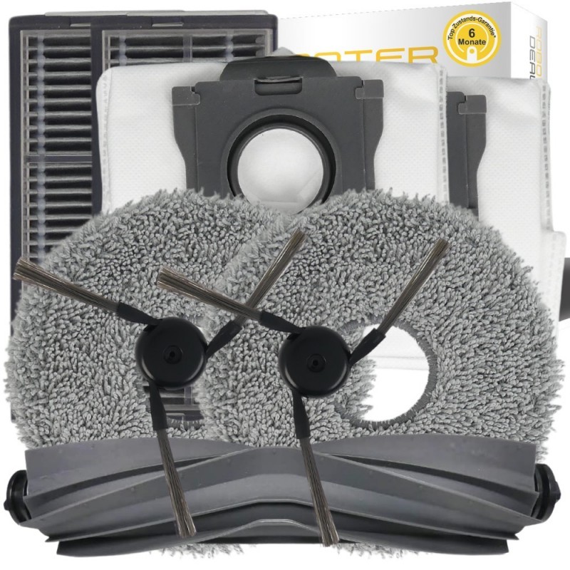 Zubehör Set, Ersatzteile für Dreame L10s Ultra Gen 3 (2x Seitenbürsten, 2x Pad, 2x Filter 1x Hauptbürste, 2x Staubbeutel)