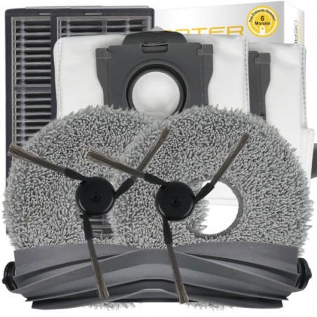 Zubehör Set, Ersatzteile für Dreame L10s Ultra Gen 3 (2x Seitenbürsten, 2x Pad, 2x Filter 1x Hauptbürste, 2x Staubbeutel)