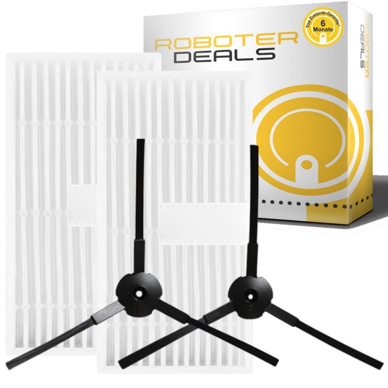 Zubehör Set (Ersatzteile) für Medion MD Modelle (2x Seitenbürsten & 2x Filter)