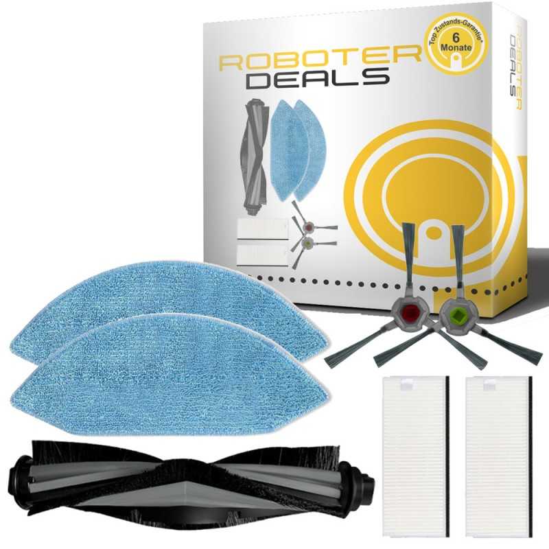 Zubehör Set für Ecovacs Deebot U2 und U2 Pro (2x Seitenbürste, 2x Pad, 2x Filter, 1x Hauptbürste) Zubehör Set für Ecovacs Deebot U2 und U2 Pro (2x Seitenbürste, 2x Pad, 2x Filter, 1x Hauptbürste)