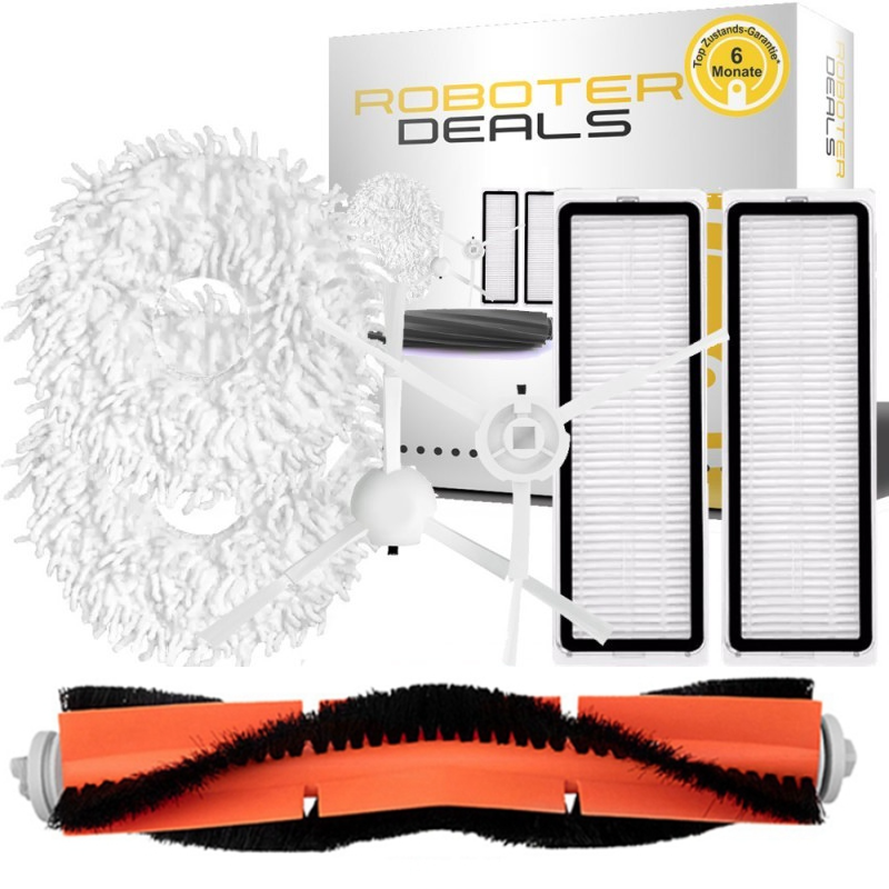Zubehör Set, Ersatzteile Kit für Xiaomi Vacuum X10 Plus (2x Filter, 2x Seitenbürste, 2x Pad, 1x Hauptbürste) Zubehör Set, Ersatzteile Kit für Xiaomi Vacuum X10 Plus (2x Filter, 2x Seitenbürste, 2x Pad, 1x Hauptbürste)