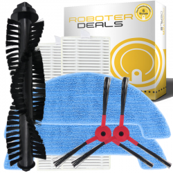 Zubehör Set, Ersatzteile Kit für SmartAI G50B, G50E, G50W (2x Filter, 2x Pad, 2x Seitenbürste, 1x Hauptbürste)
