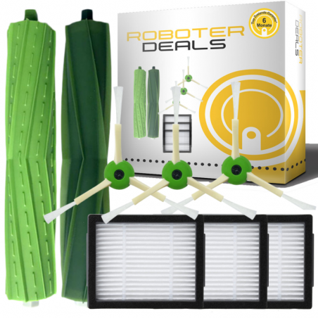 Zubehör Set, Ersatzteile Kit für iRobot Roomba i1 (2x Hauptbürste, 3x Filter, 3x Seitenbürste)